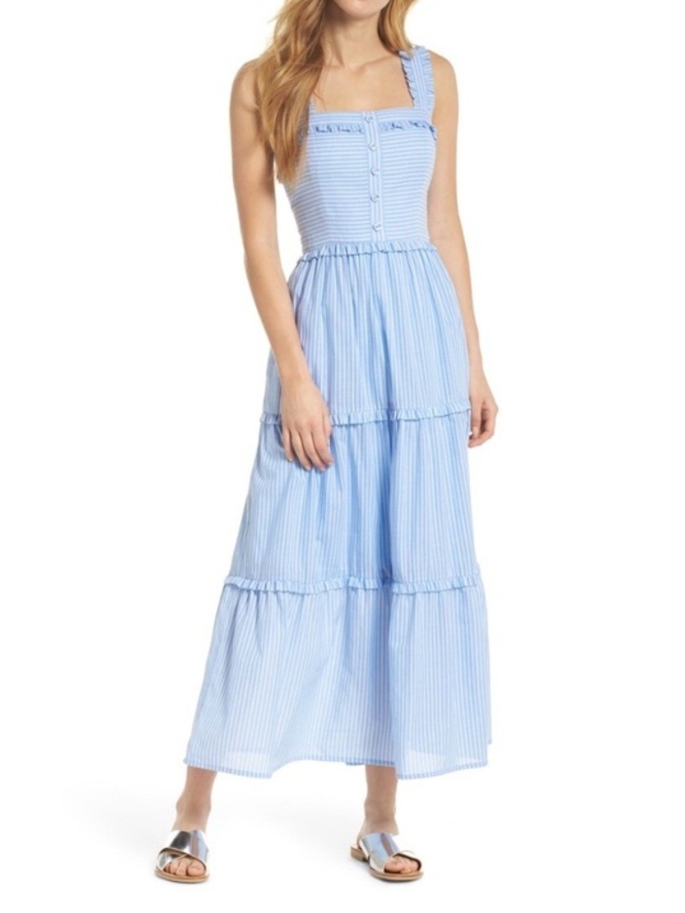 Gal Meets Glam NWOT Blue Striped Dress